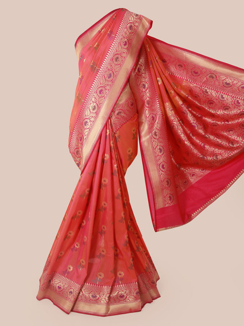 

Pothys Orange Pure Silk Woven Design Banarasi Saree