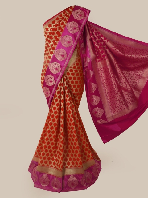 

Pothys Red & Pink Pure Silk Woven Design Banarasi Saree