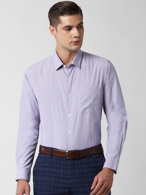 

Peter England Men Light Blue Slim Fit Checked Casual Shirt