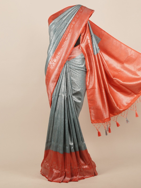 

Pothys Grey Woven Design Jute Silk Saree
