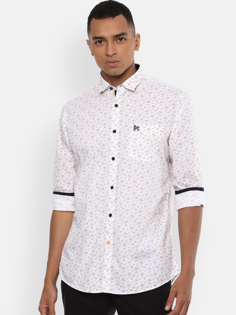 

Van Heusen Sport Men White Pure Cotton Slim Fit Printed Casual Shirt