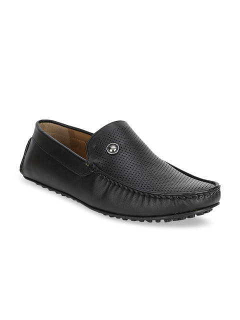 

Bruno Manetti Men Black Perforations Loafers