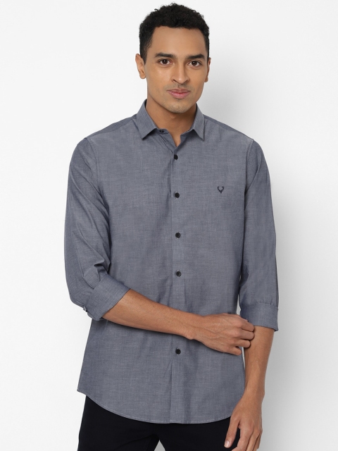 

Allen Solly Men Grey Slim Fit Solid Casual Shirt