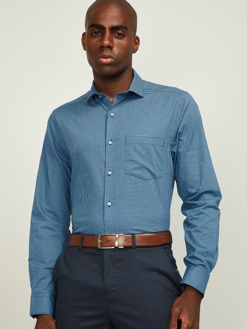 

CODE by Lifestyle Men Blue Slim Fit Checked CF- TOFFEE Cotton Formal Shirt
