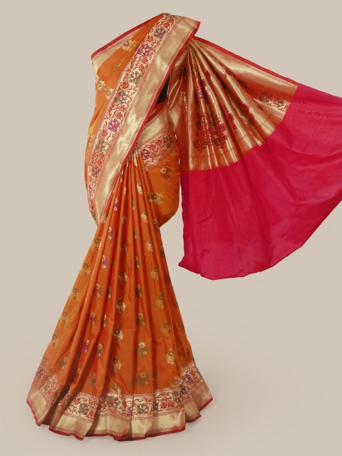 

Pothys Orange Pure Silk Woven Design Banarasi Saree