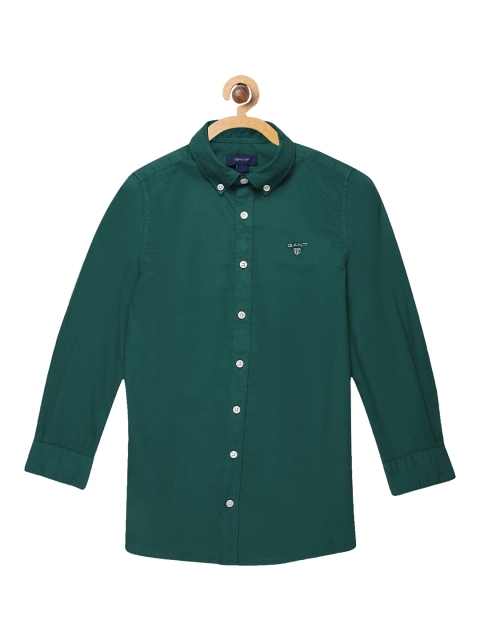 

GANT Boys Green Slim Fit Solid Cotton Casual Shirt