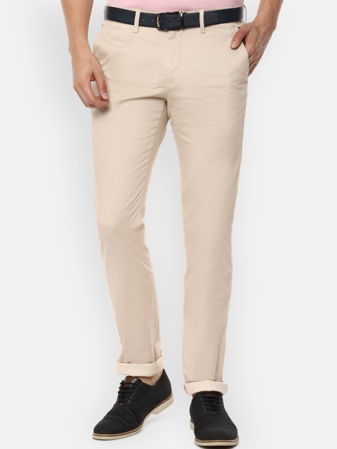 

Van Heusen Sport Men Cream-Coloured Slim Fit Solid Chinos