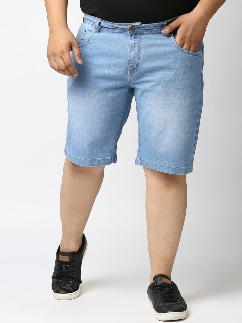 

High Star Men Blue Regular Fit Denim Shorts