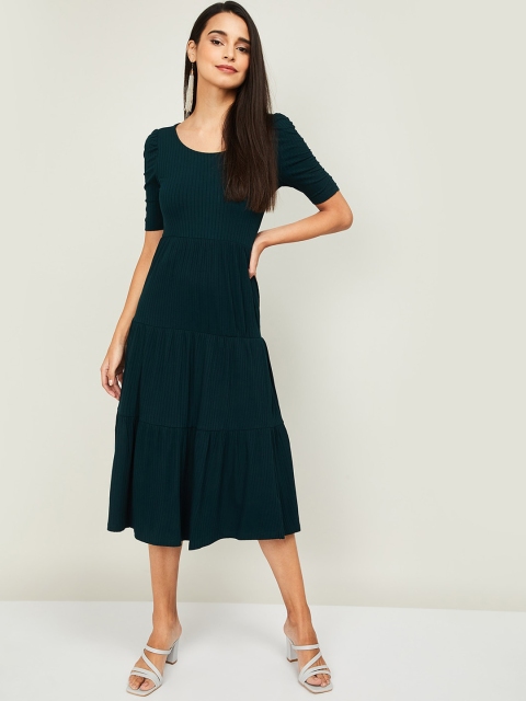 

CODE by Lifestyle Women Green Solid A-Line Dress