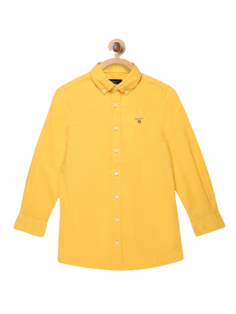 

GANT Boys Yellow Solid Slim Fit Casual Shirt