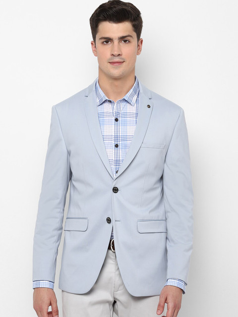 

Allen Solly Men Blue Solid Slim-Fit Formal Blazer