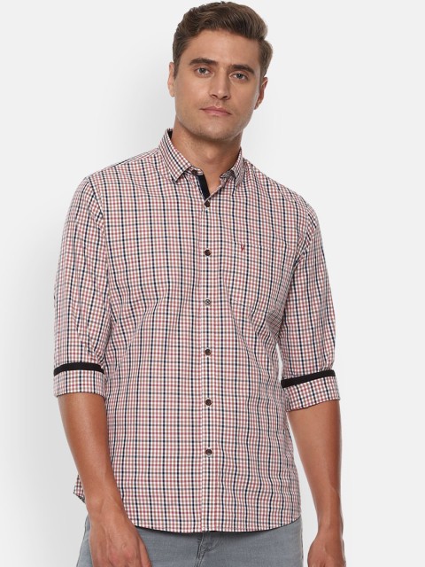 

Van Heusen Sport Men Multicoloured Pure Cotton Slim Fit Checked Casual Shirt, Multi
