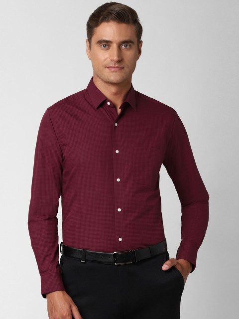 

Peter England Men Maroon Slim Fit Pure Cotton Casual Shirt