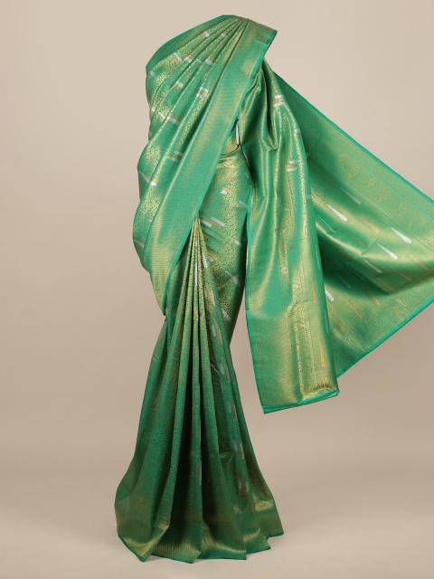 

Pothys Green Woven Design Jute Silk Saree