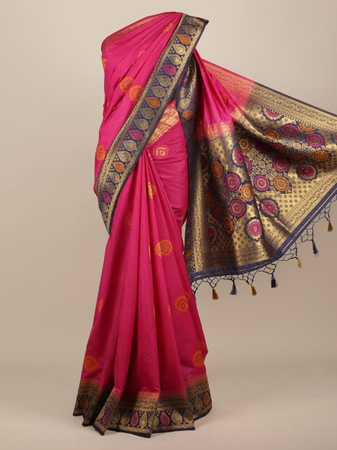 

Pothys Magenta Woven Design Jute Silk Saree