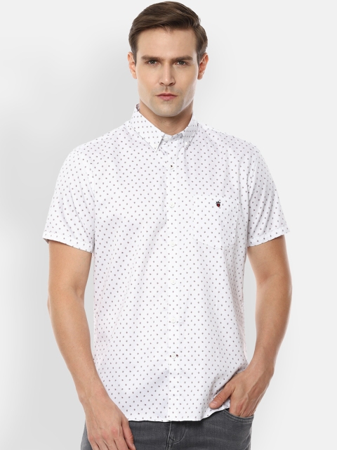 

Louis Philippe Sport Men White Slim Fit Printed Cotton Casual Shirt