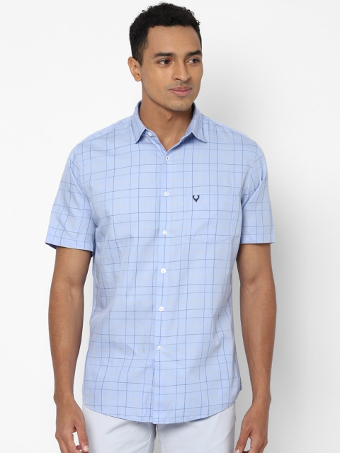 

Allen Solly Men Blue Slim Fit Checked Casual Shirt