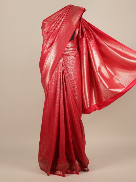 

Pothys Red Woven Design Jute Silk Saree