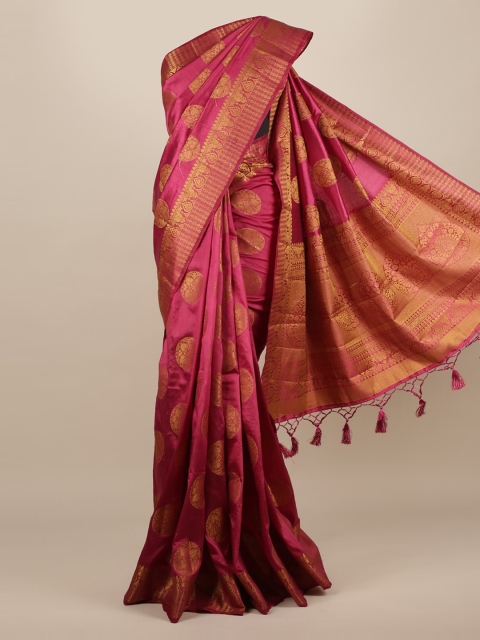 

Pothys Magenta Woven Design Jute Silk Saree