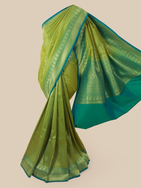 

Pothys Green & Turquoise Blue Pure Silk Woven Design Banarasi Saree