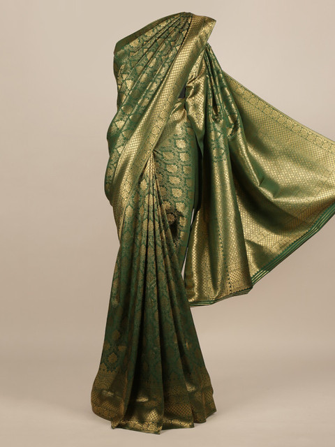 

Pothys Green Woven Design Jute Silk Saree