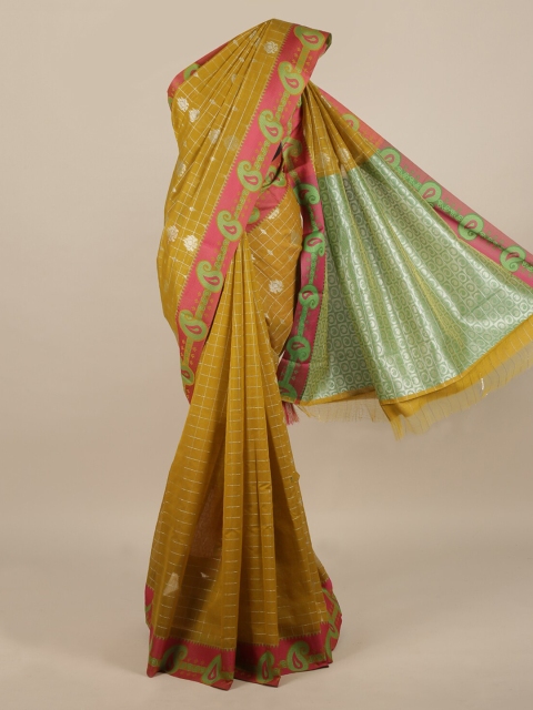 

Pothys Green Woven Design Silk Cotton Saree