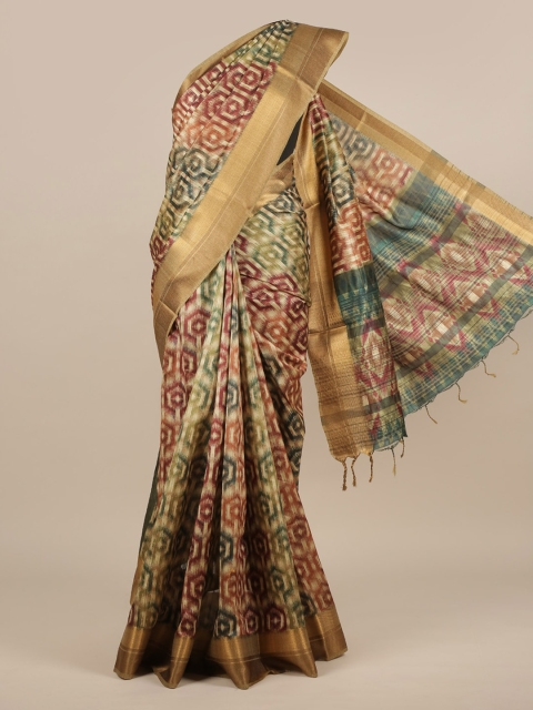 

Pothys Multicoloured Woven Design Jute Silk Saree, Multi