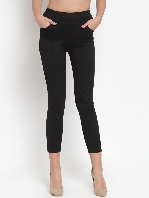 

Global Republic Women Black Solid Skinny-Fit Jeggings
