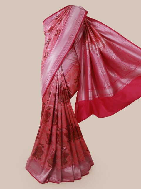 

Pothys Peach-Coloured Pure Silk Woven Design Banarasi Saree