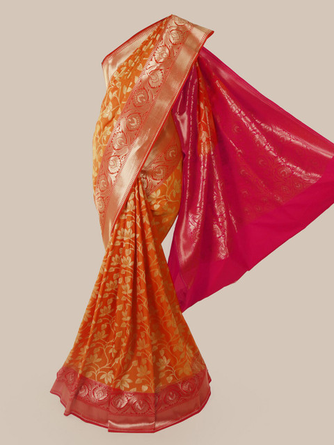 

Pothys Orange Pure Silk Woven Design Banarasi Saree