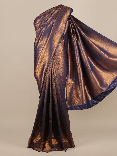 

Pothys Blue Woven Design Jute Silk Saree