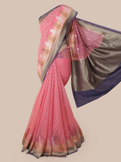 

Pothys Pink Pure Silk Woven Design Banarasi Saree