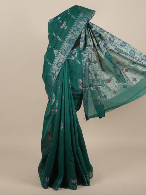 

Pothys Green Woven Design Silk Cotton Saree