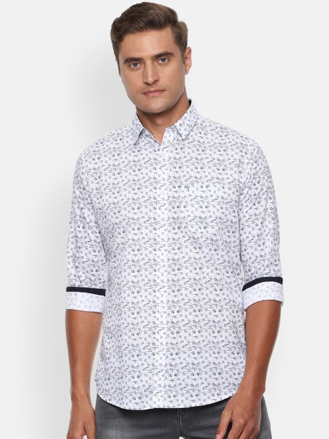 

Van Heusen Sport Men White Pure Cotton Slim Fit Floral Printed Casual Shirt