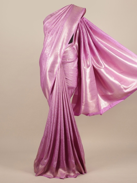 

Pothys Lavender & Silver-Toned Jute Silk Woven Design Saree