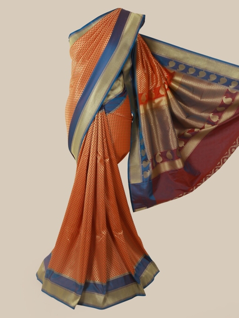 

Pothys Orange Pure Silk Woven Design Banarasi Saree