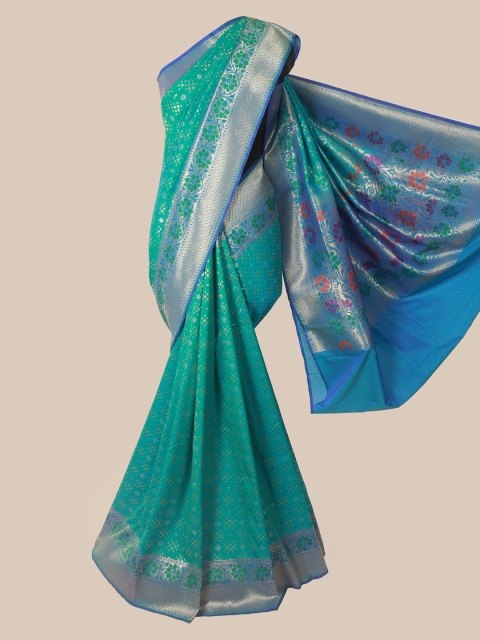 

Pothys Blue Pure Silk Woven Design Banarasi Saree