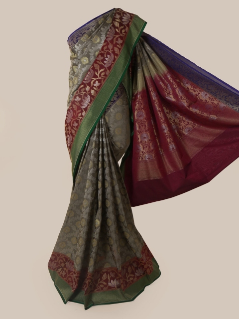 

Pothys Grey Pure Silk Woven Design Banarasi Saree