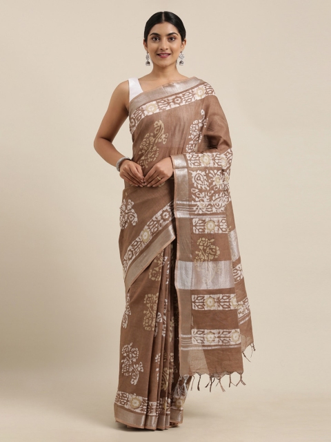 

The Chennai Silks Brown Printed Pure Cotton Saree