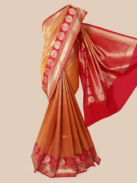 

Pothys Mustard Pure Silk Woven Design Banarasi Saree