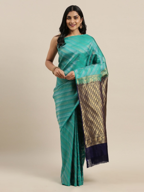 

The Chennai Silks Green Pure Silk Woven Design Kanjeevaram Saree