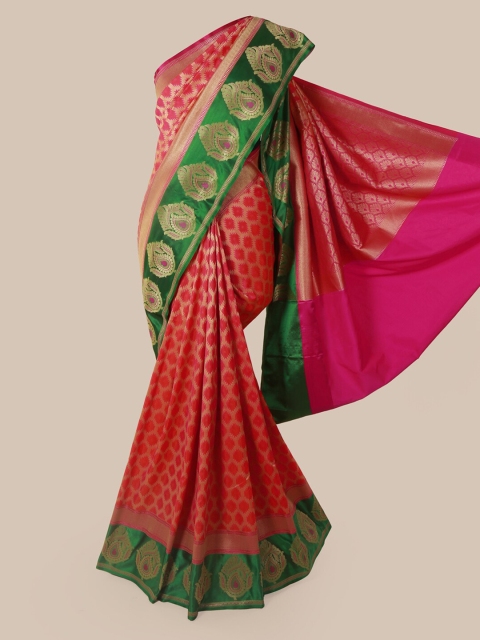 

Pothys Peach-Coloured Pure Silk Woven Design Banarasi Saree