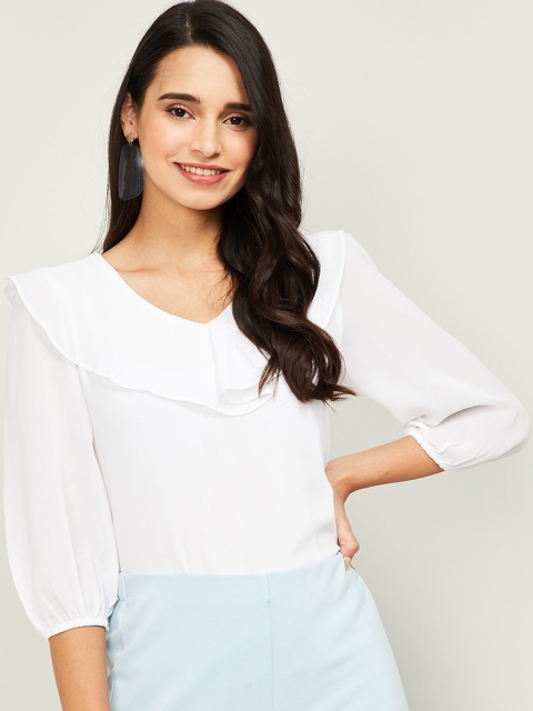 

CODE by Lifestyle White A-Line Top