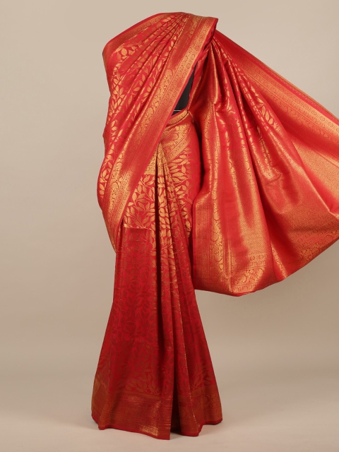 Pothys Red Woven Design Jute Silk Saree