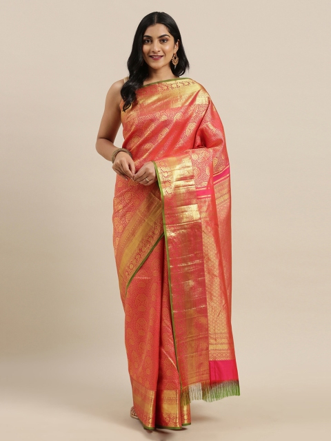 

The Chennai Silks Red Pure Silk Woven Design Kanjeevaram Saree