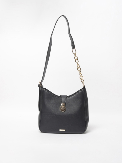 

Ginger by Lifestyle Black Structured Hobo Bag
