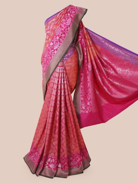 

Pothys Pink Pure Silk Woven Design Banarasi Saree