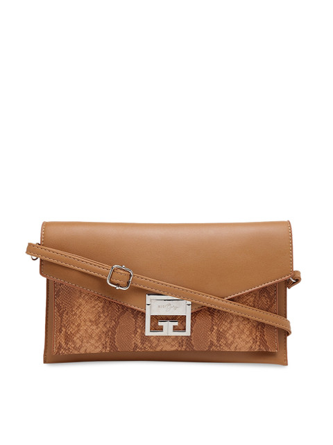 

MIO Borsa Tan Brown PYTHUS Snakeskin Clutch