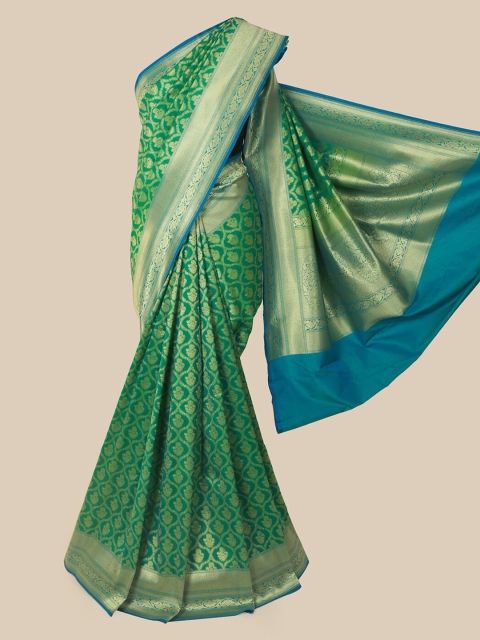 

Pothys Green Pure Silk Woven Design Banarasi Saree