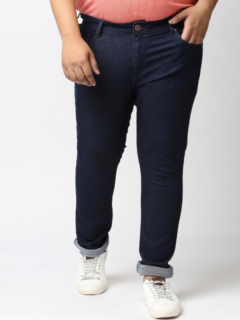 

High Star Men Navy Blue Solid Regular Fit Jeans